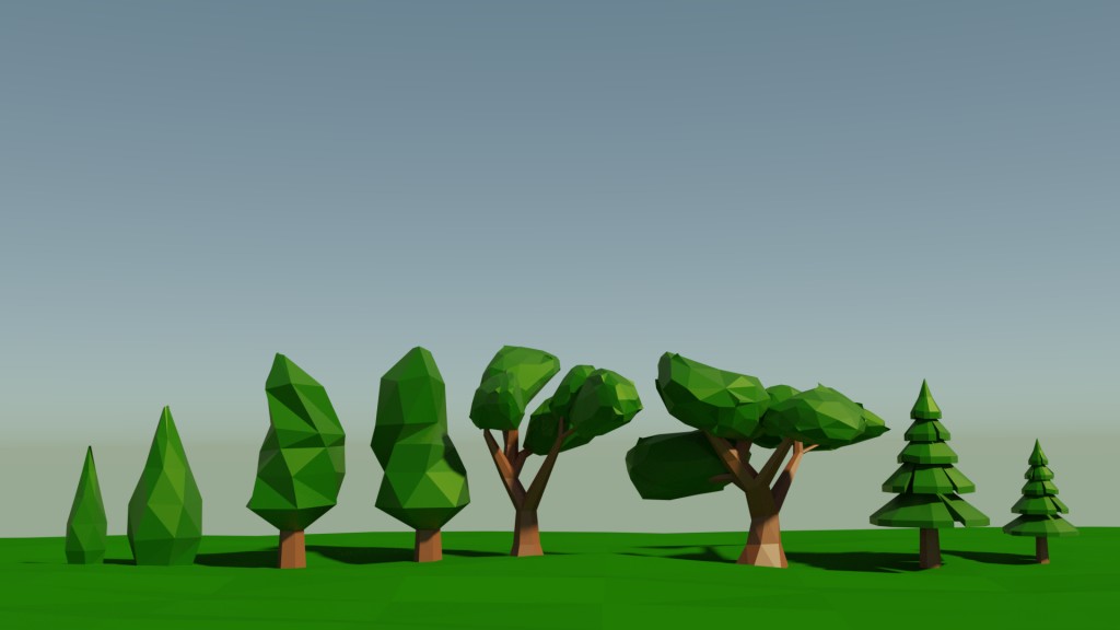 Low poly trees preview image 1